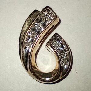 10kt Yellow Gold Diamond Slide